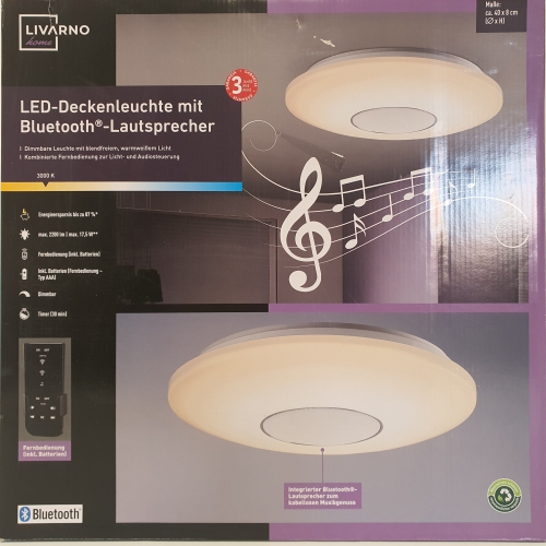 LED-plafondlamp met Bluetooth-luidspreker