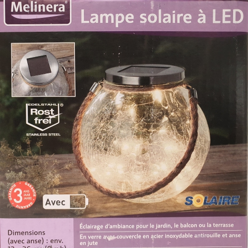 LED-solarlamp glazen bol Sfeervolle lichtaccenten voor tuin, balkon of terras