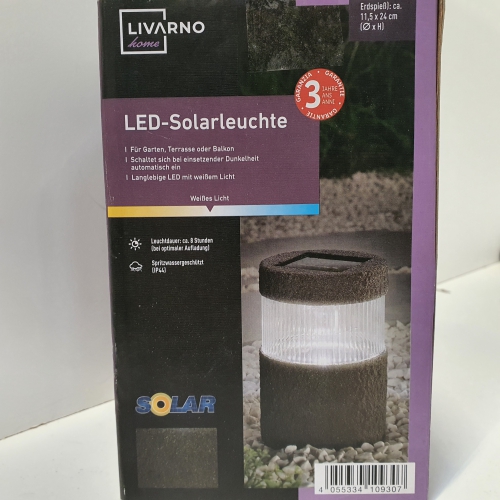 LIVARNO home LED-lamp op zonne-energie rond rots look